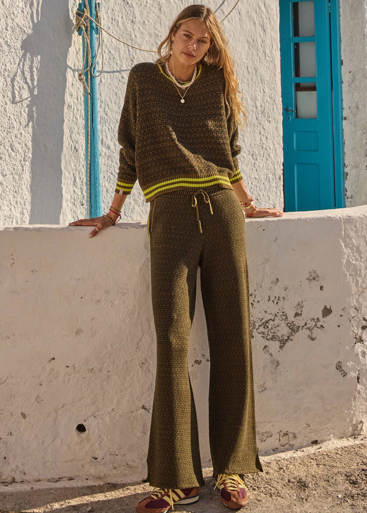 The Upside | Castilla Clementine Knit Crew – Olive