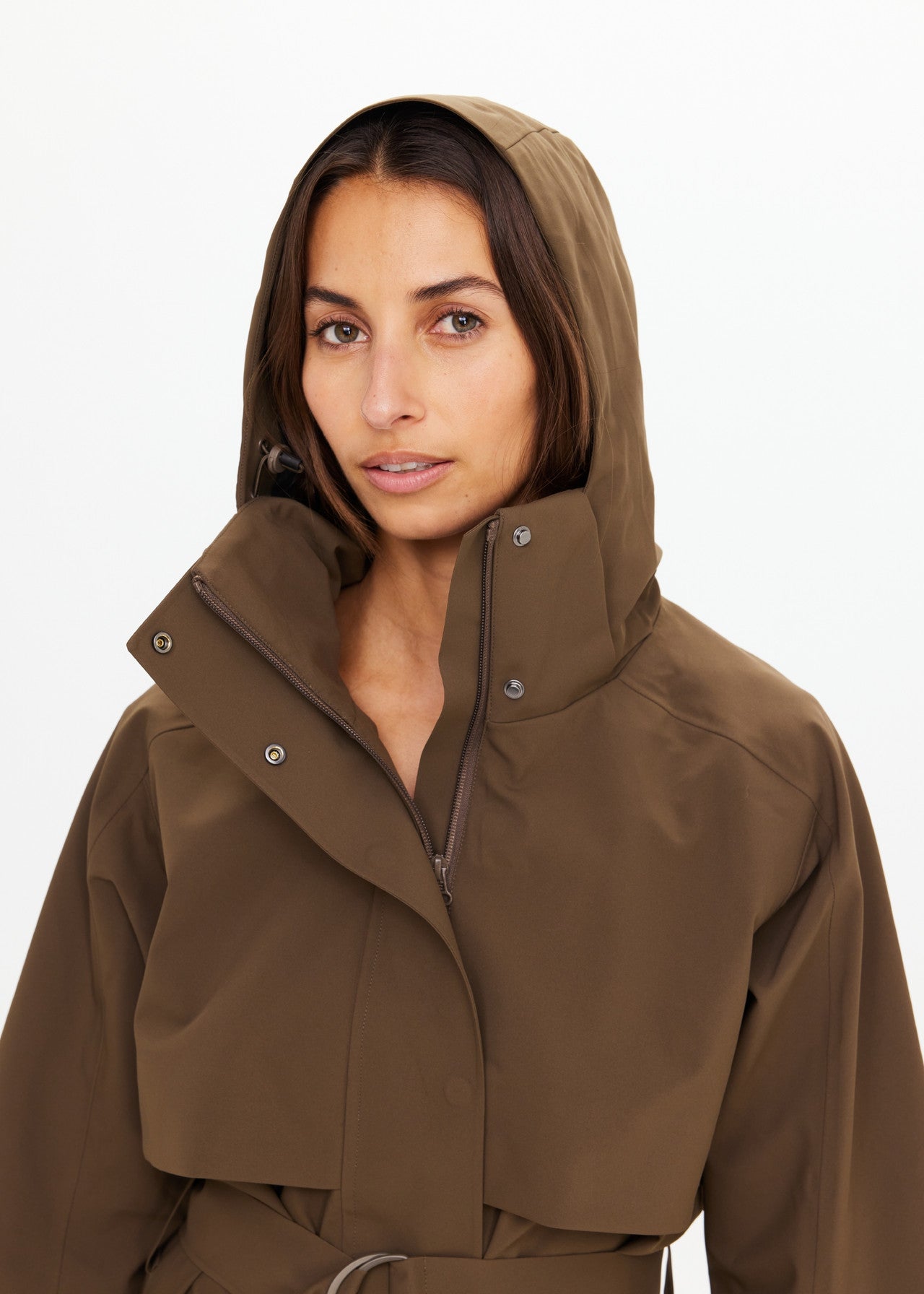 The Upside | James Hooded Trench Coat – Olive