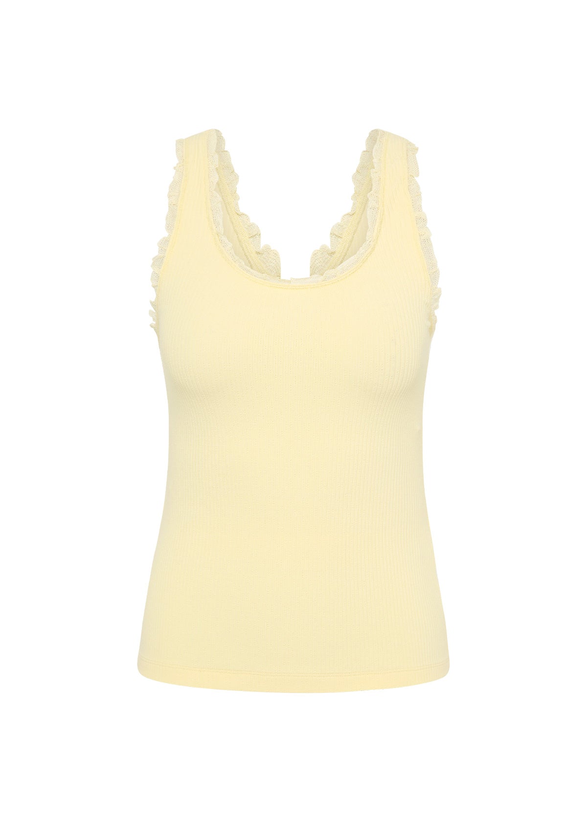 The Upside | Del Rey Pointelle Tank - Butter