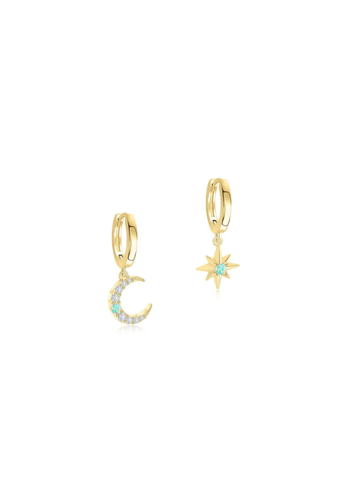 Selene Charm Hoop Earrings