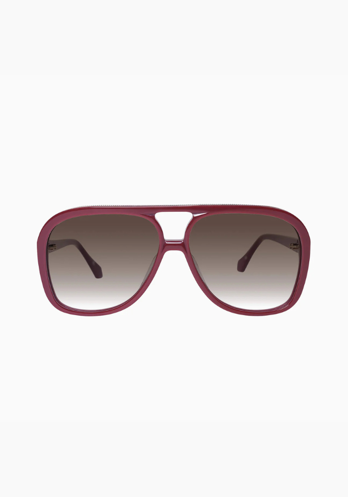 Valley | Bang - Burgundy w. Gold Metal / Brown Gradient Lens