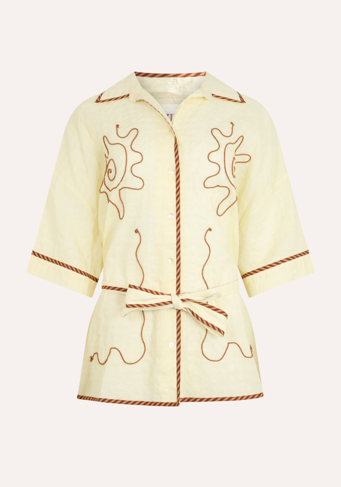 Kinga Csilla | Cloud Check Token Shirt - Butter