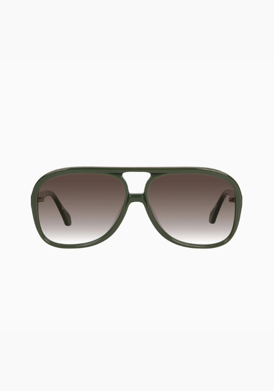 Valley | Bang Bang - Army Green w. Gold Metal / Brown Gradient Lens