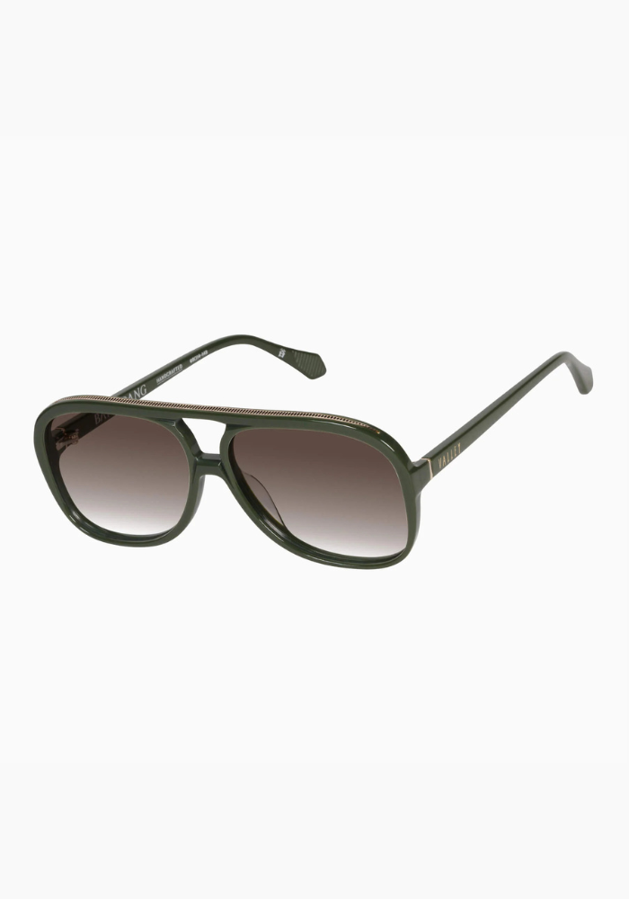 Valley | Bang Bang - Army Green w. Gold Metal / Brown Gradient Lens