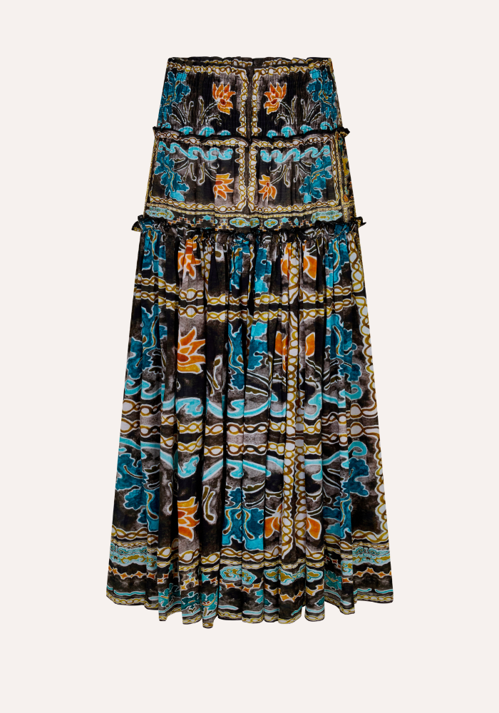 Kinga Csilla | Tatum Asa Shirred Maxi Skirt
