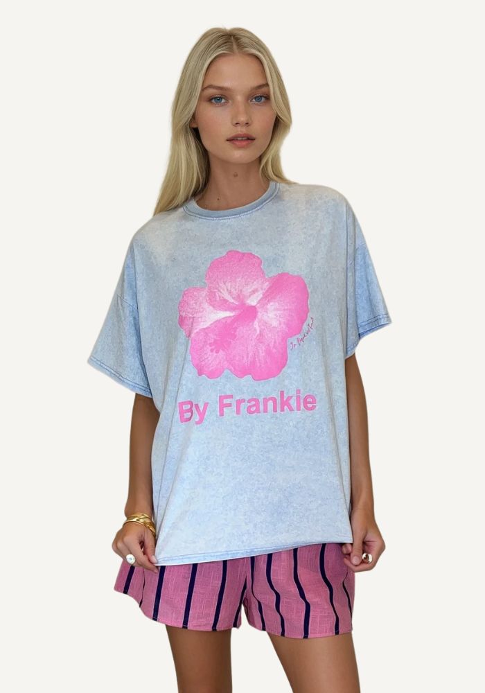 By Frankie |  Hibiscus Short Set - Blue/Pink