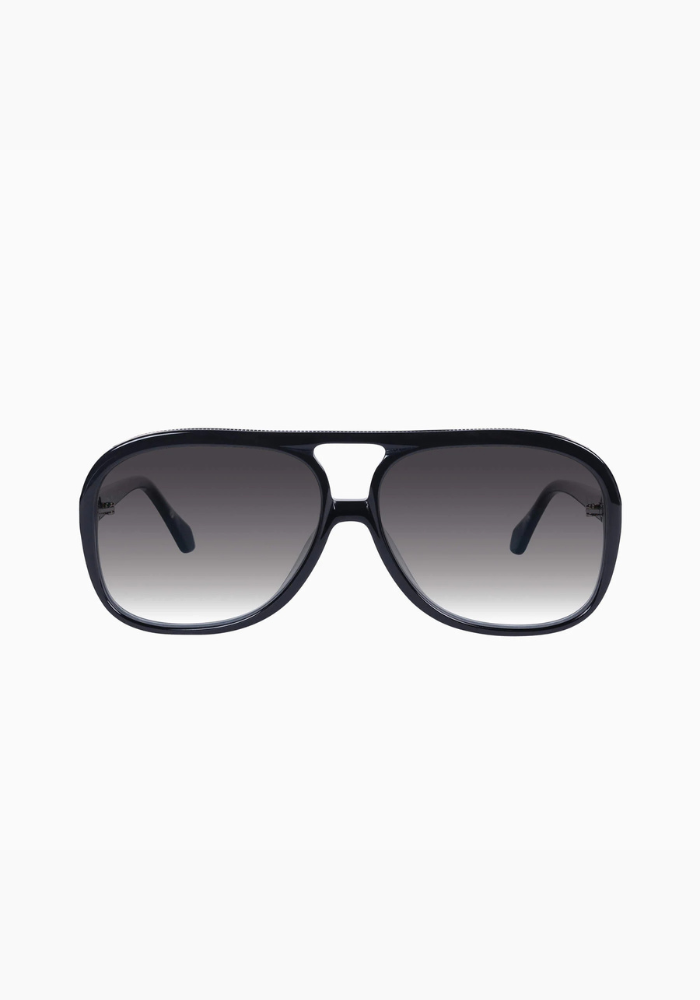 Valley | Bang Bang  Gloss Black w. Gold Metal / Black Gradient Lens