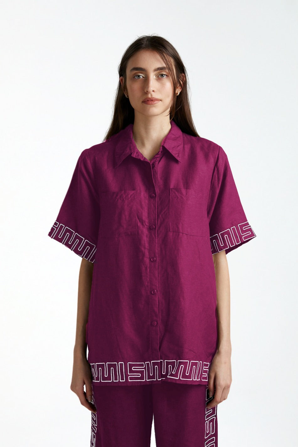 Summi Summi | Sig Linen Shirt - Plum