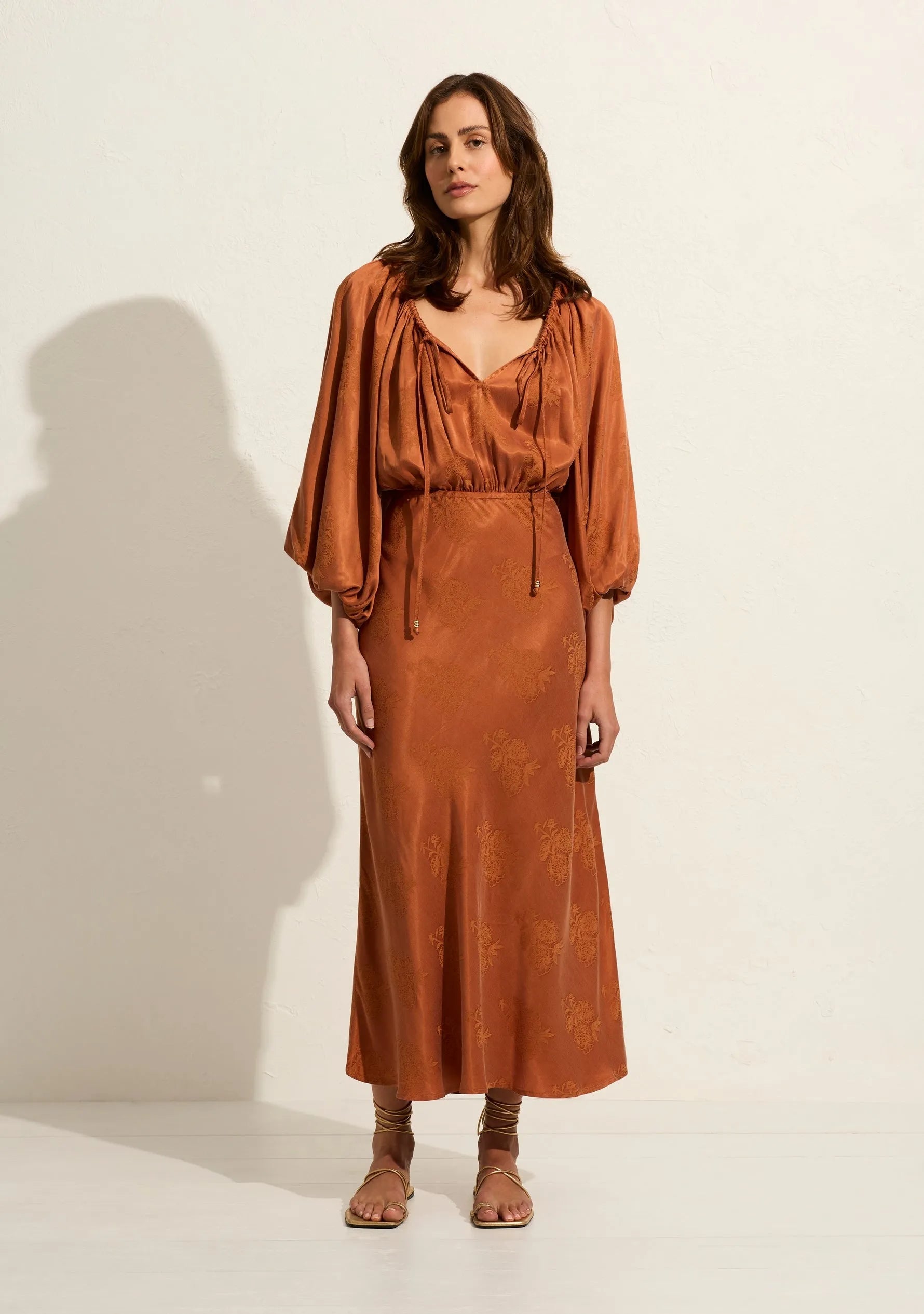 Auguste The Label | Zelda Midi Dress - Rust