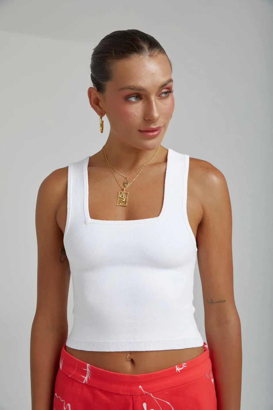 Summi Summi | Knit Tank - White