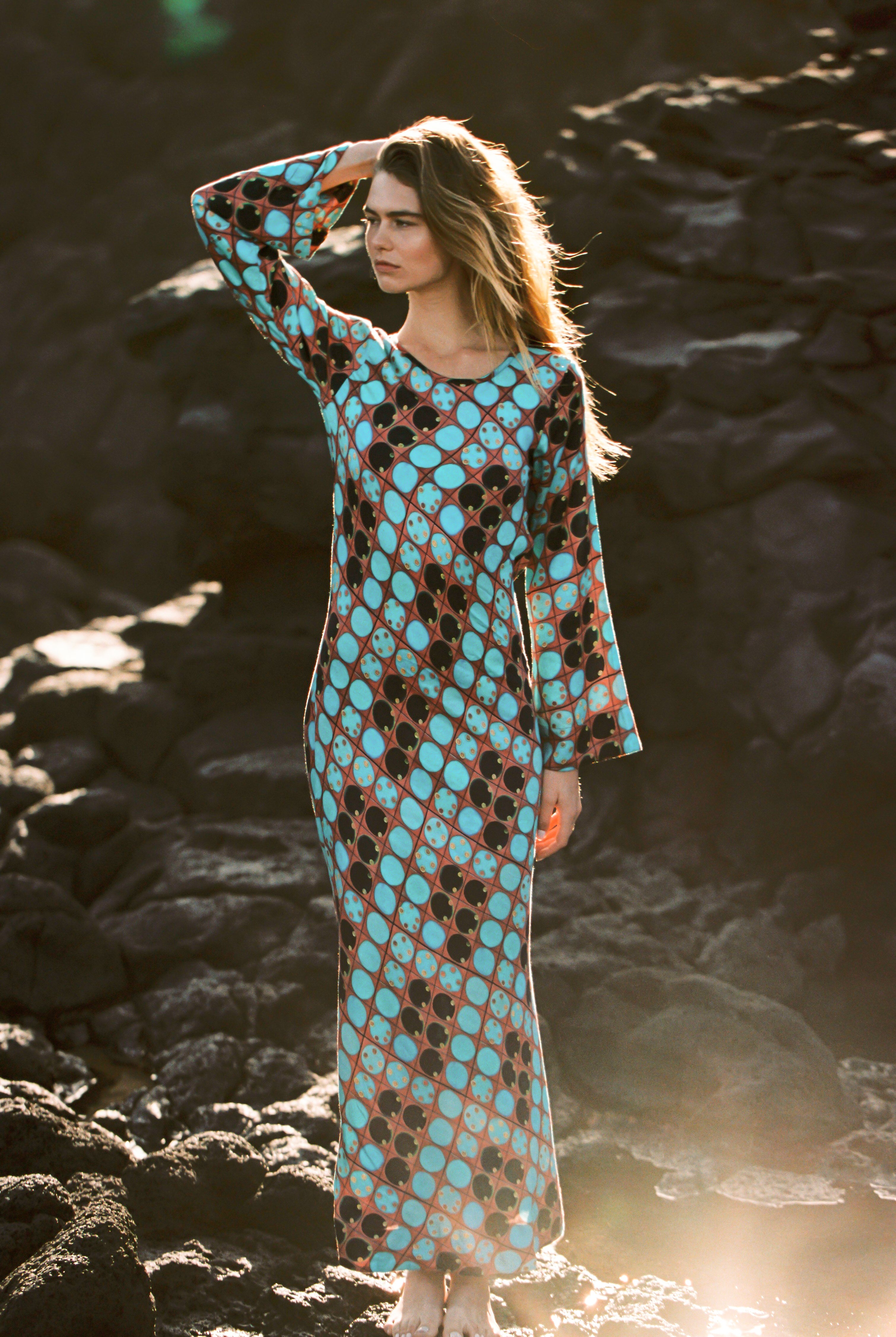 Kinga Csilla | Archaic Olive Maxi Dress