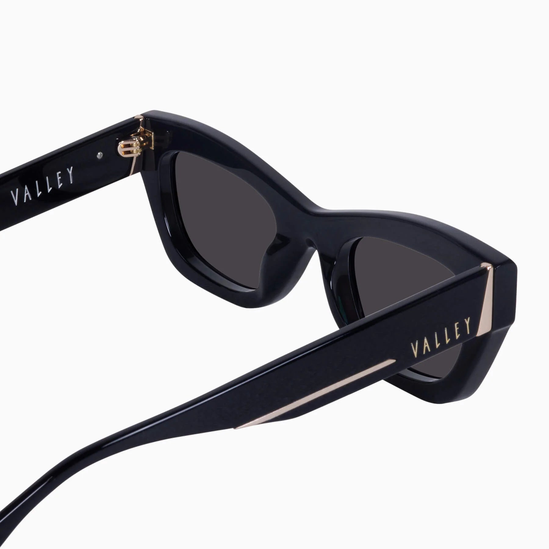 Valley | Delancey - Gloss Black w. Gold Metal / Black Lens