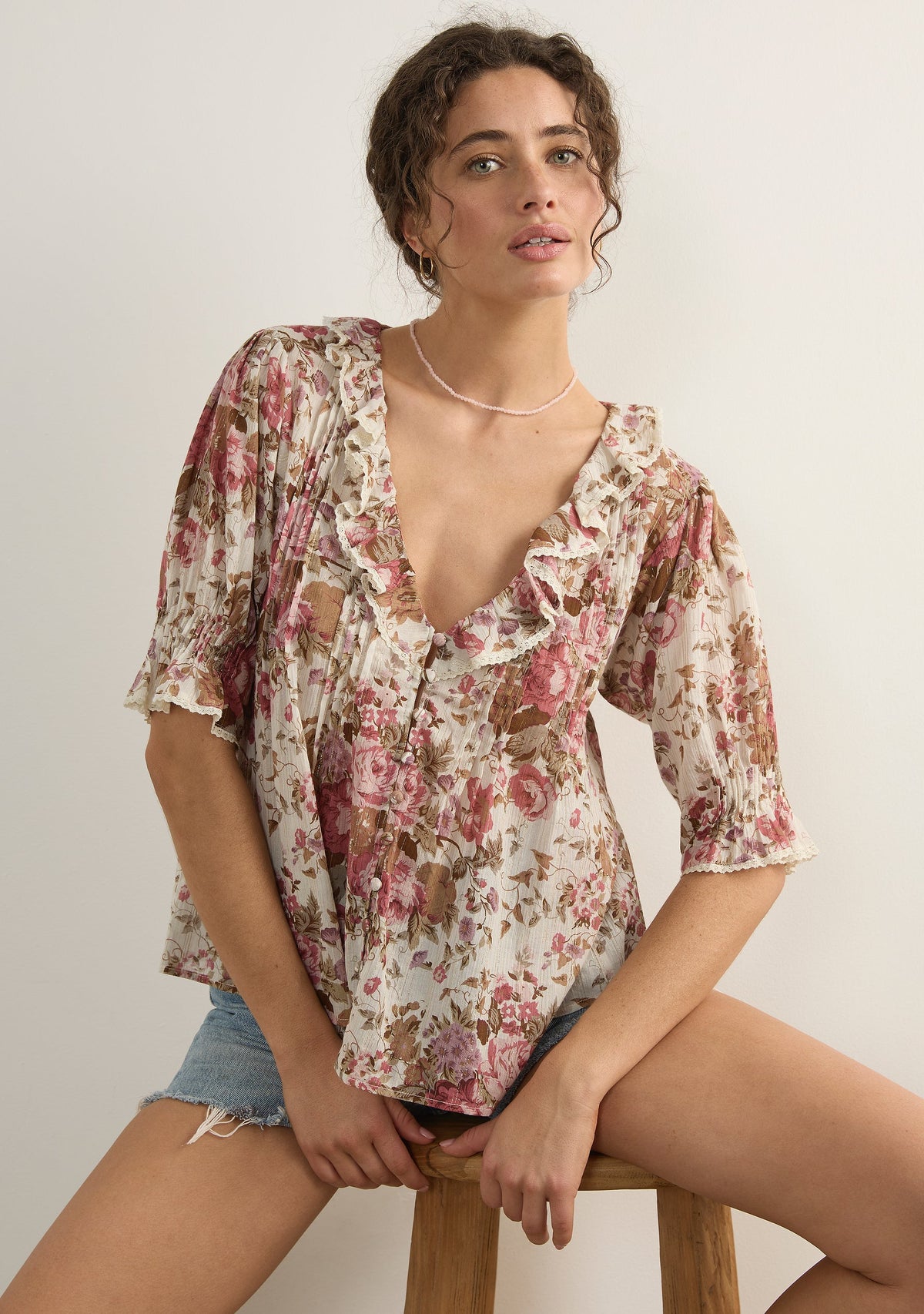 Auguste The Label | Rafael Blouse - Francesca White