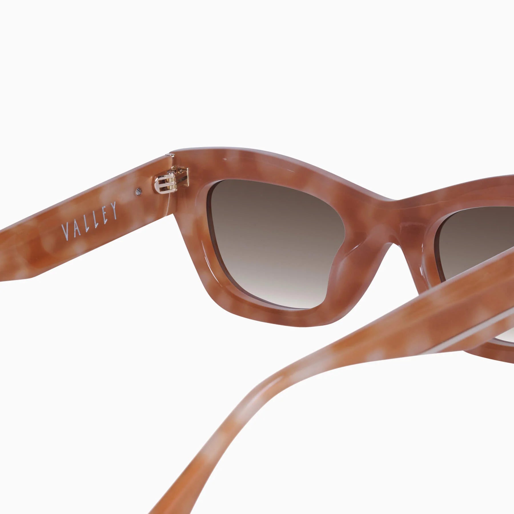 Valley | Delancey - Pastel Tort w. Gold Metal / Brown Gradient Lens