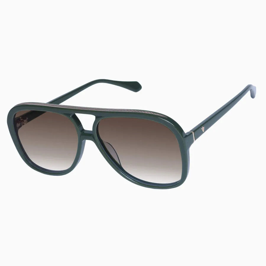 Valley | Bang Army Green w. Gold Metal /Brown Gradient Lens