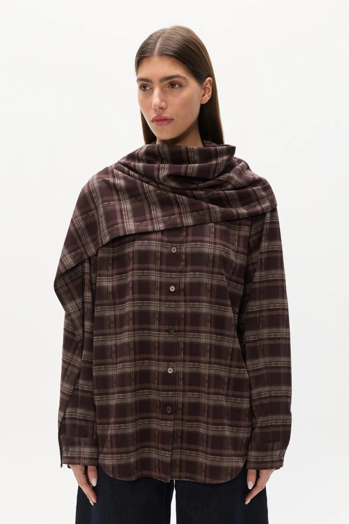 Bayse Brand | Vaughn Cape Shirt - Plaid