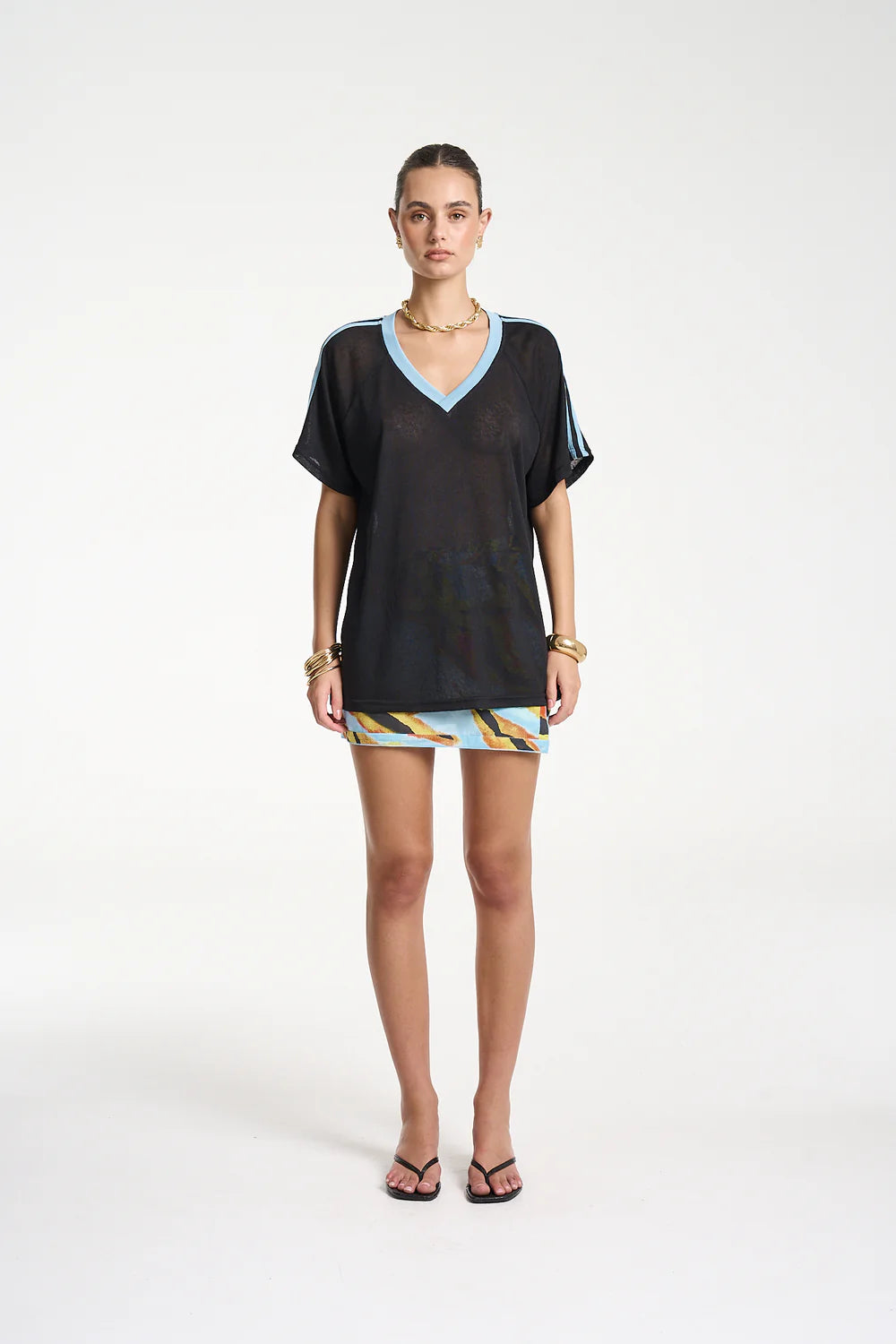 Summi Summi | V Neck Jersey - Black/Blue