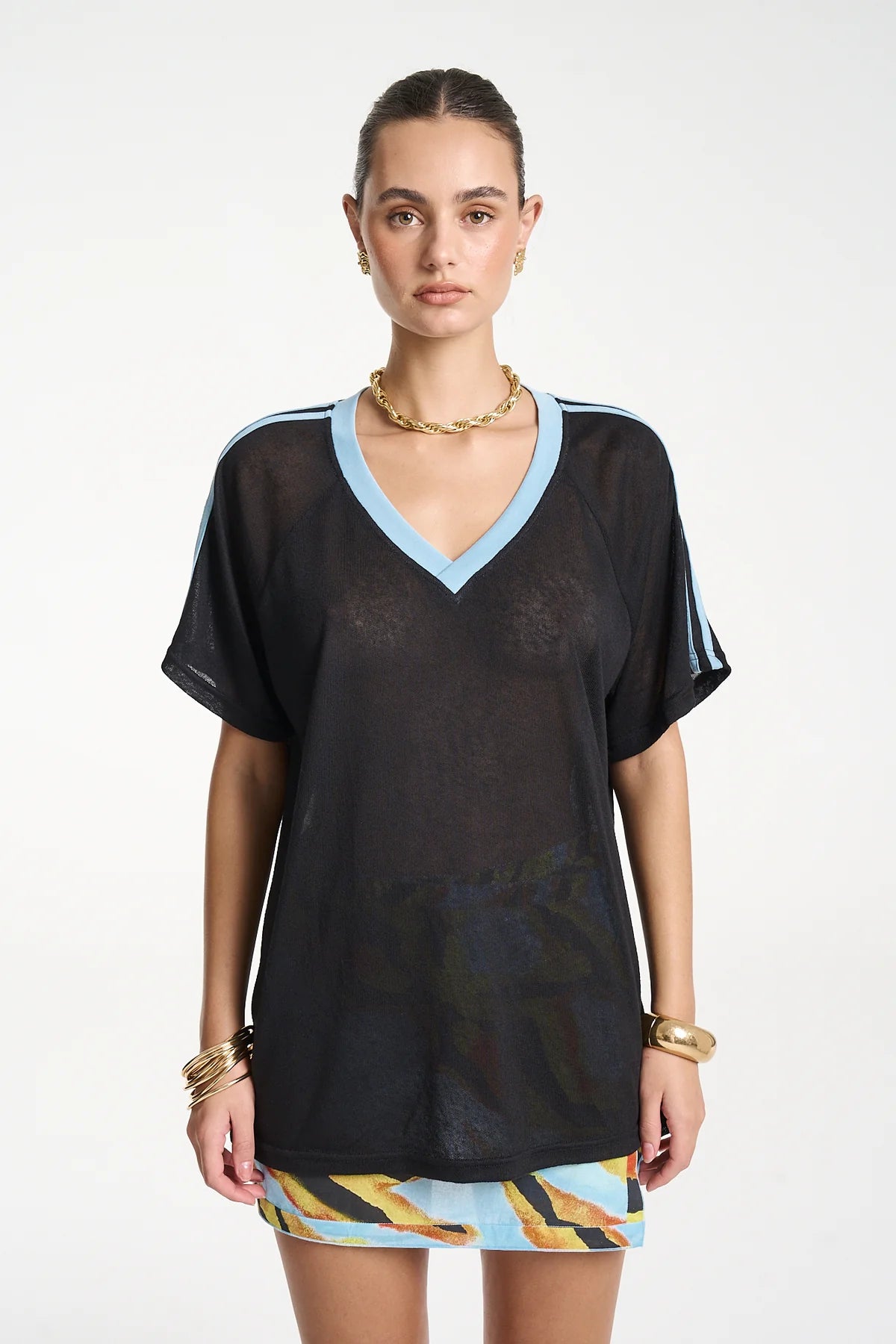 Summi Summi | V Neck Jersey - Black/Blue