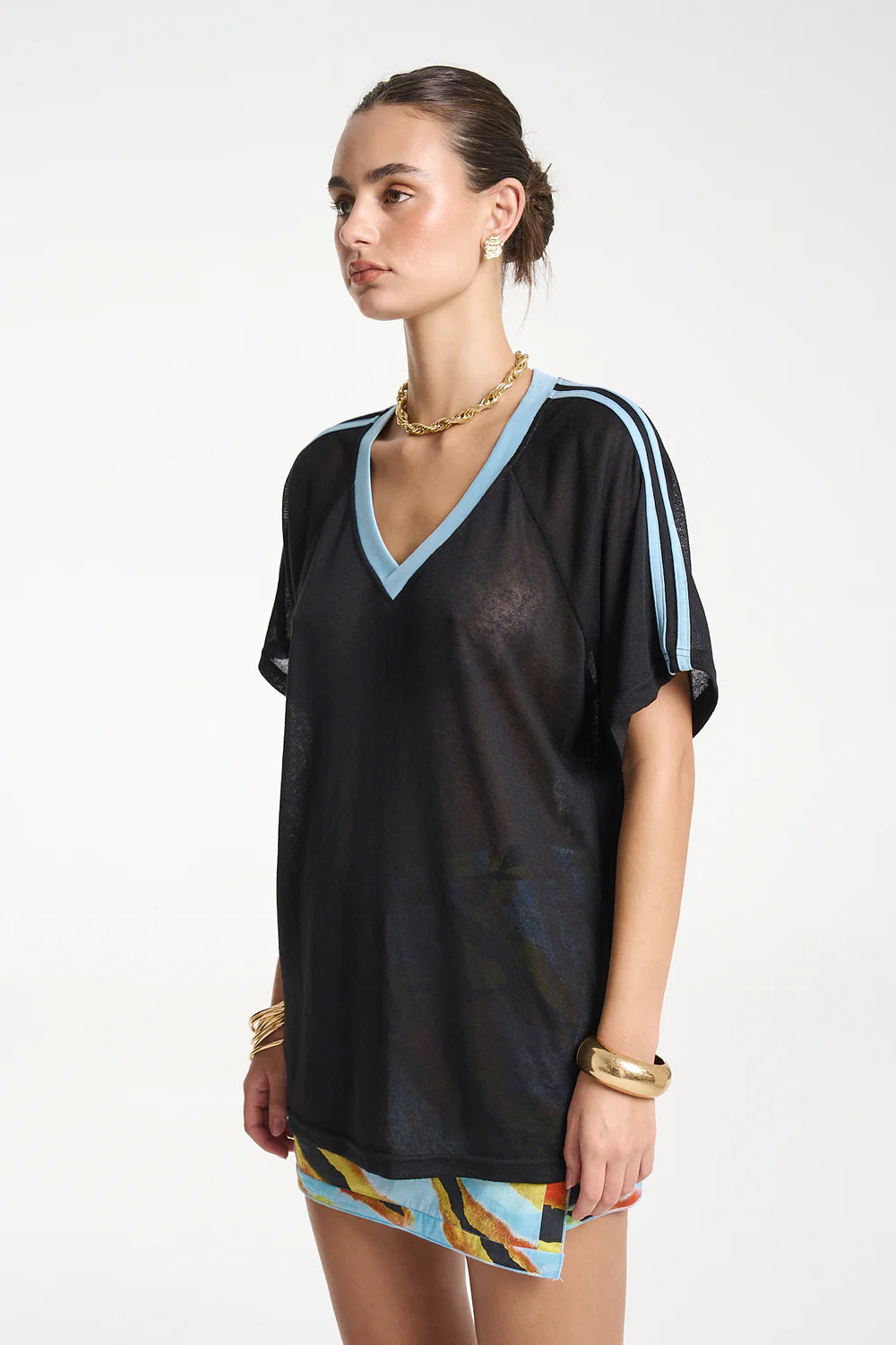 Summi Summi | V Neck Jersey - Black/Blue