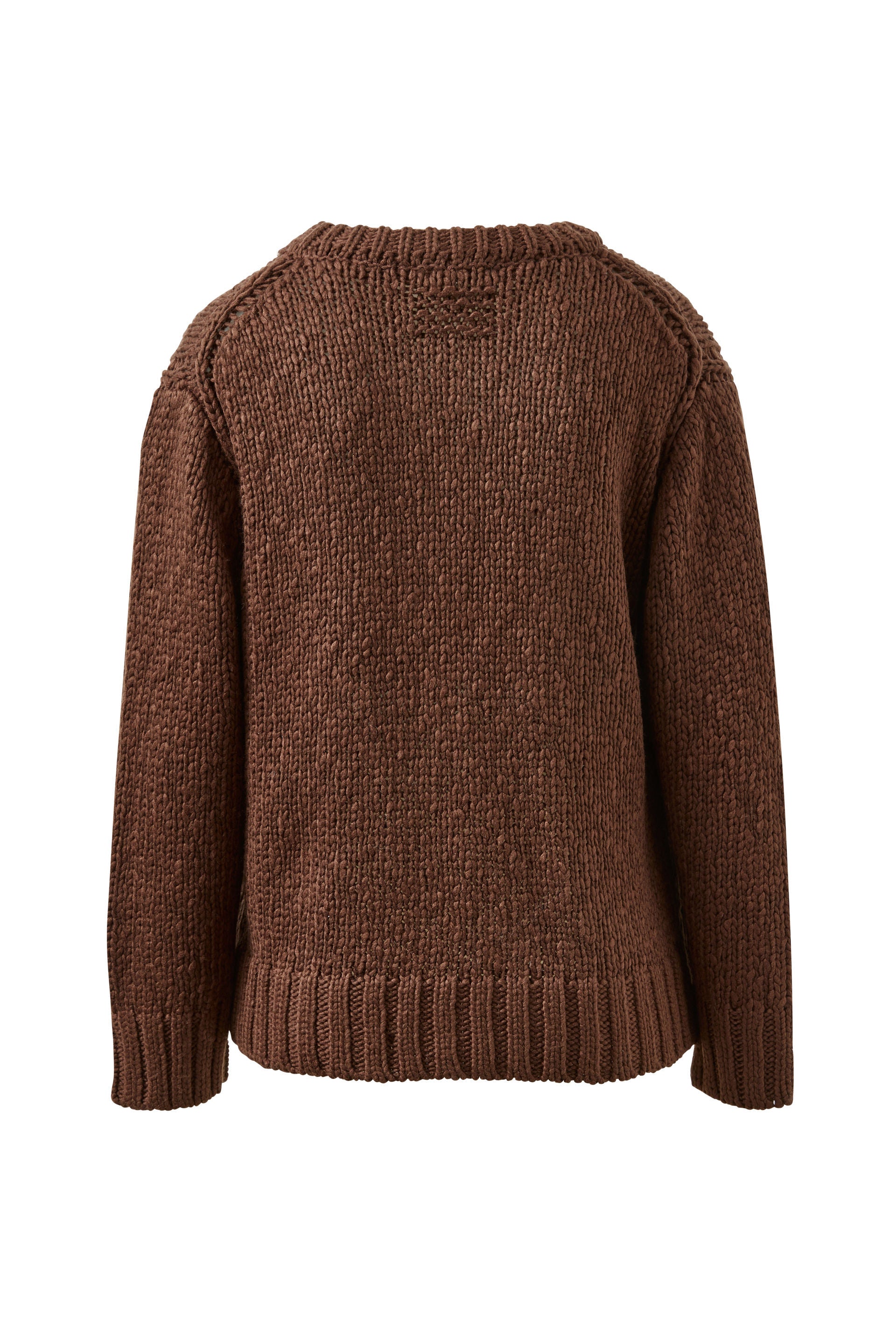 Ceres Life | Sage Chunky Knit Crew - Chocolate