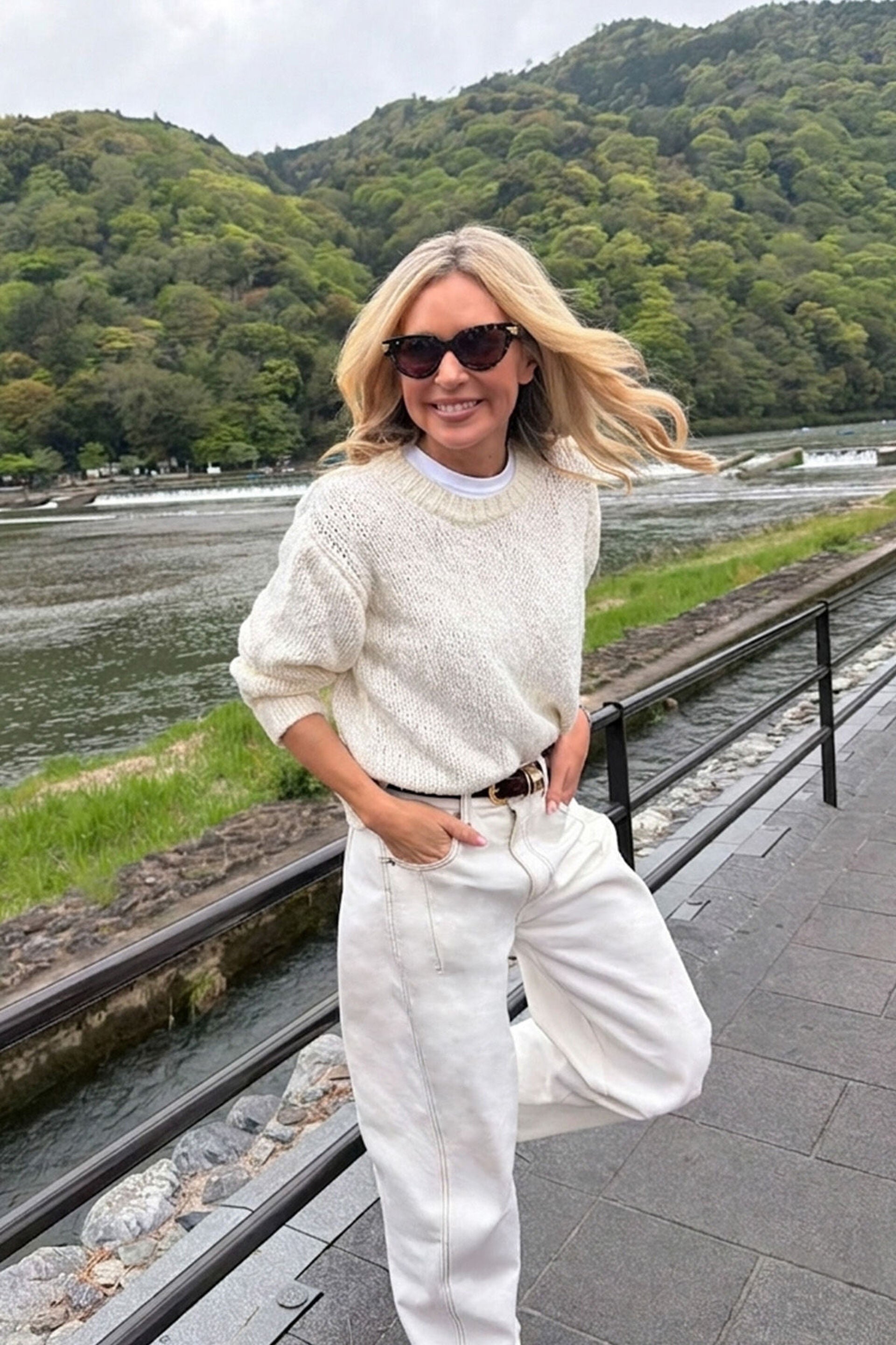 Ceres Life | Sage Chunky Knit Crew - Marshmellow