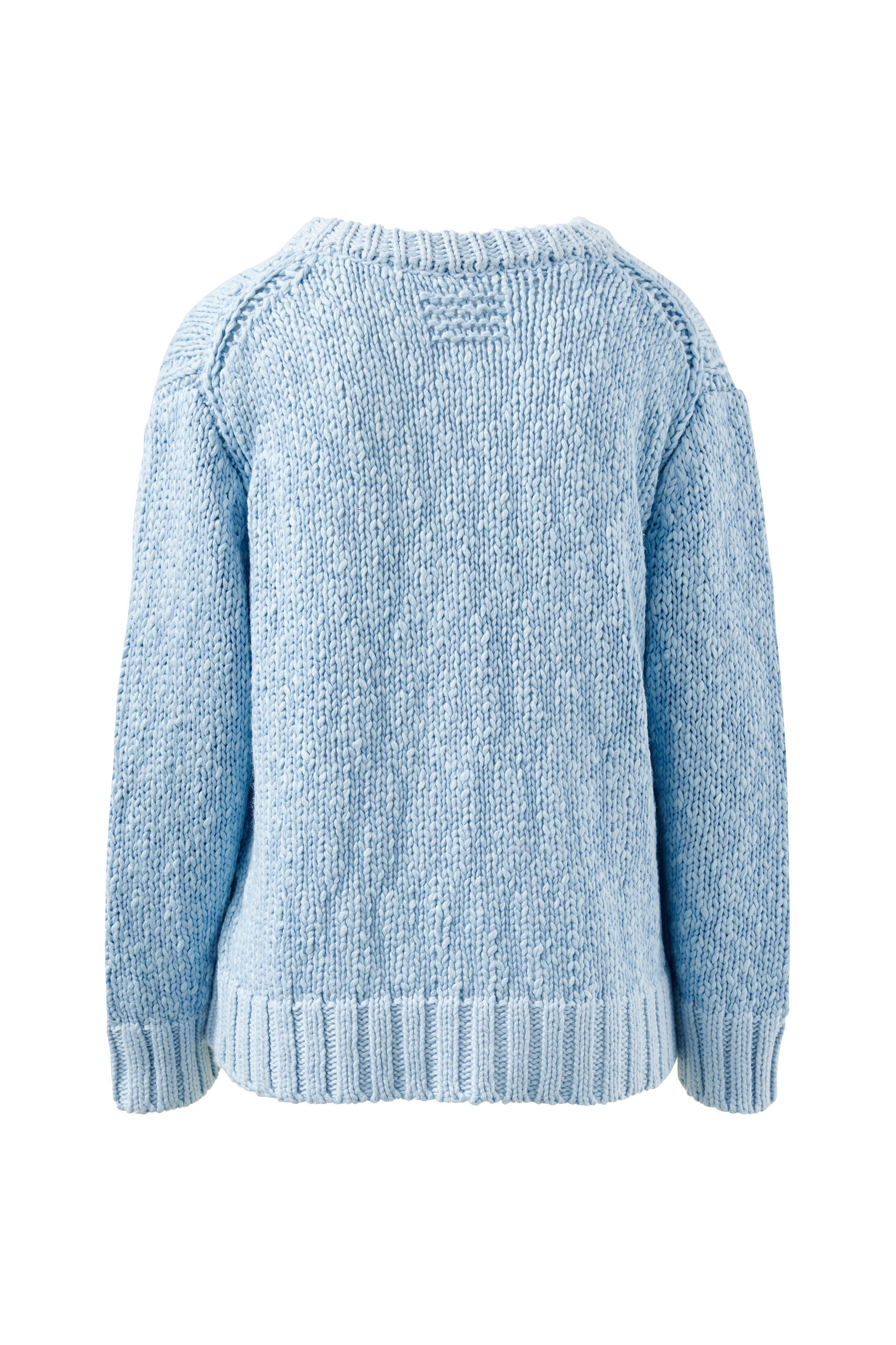 Ceres Life | Sage Chunky Knit Crew - Sky Blue