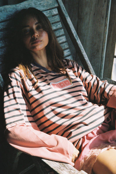 Ciao Ciao Vacation | Double Trouble LS Tee - Pink