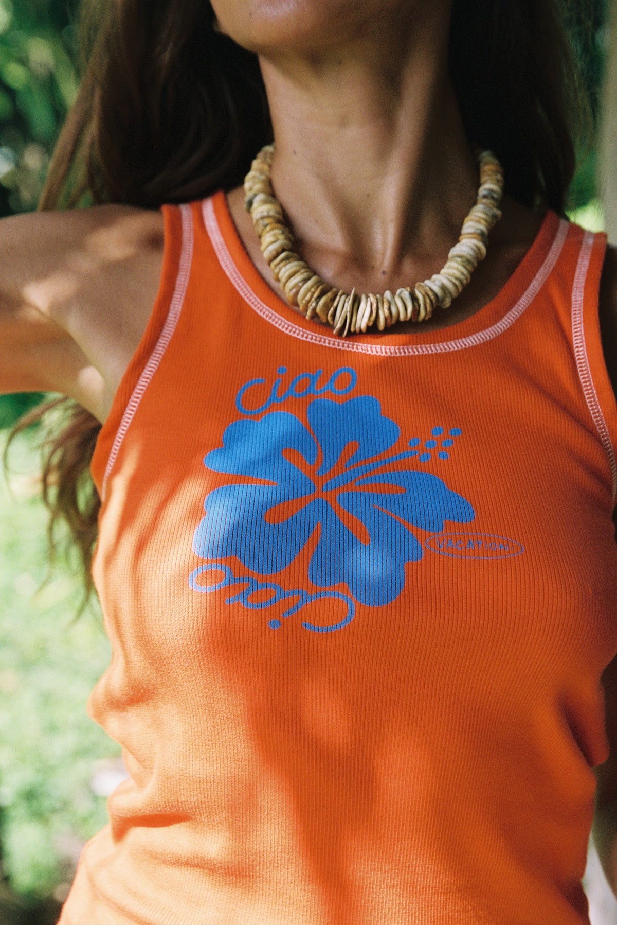 Ciao Ciao Vacation | Hibiscus Ribbed Tank