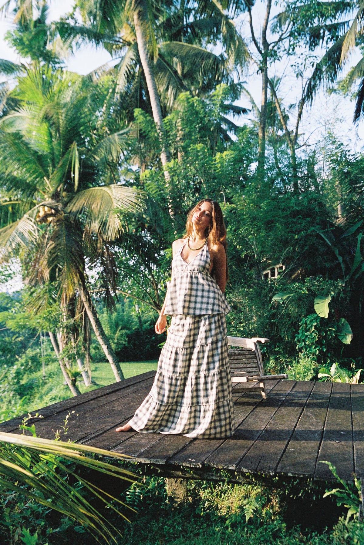 Sonder Check Tier Skirt