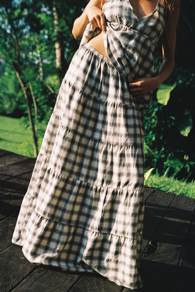 Sonder Check Tier Skirt