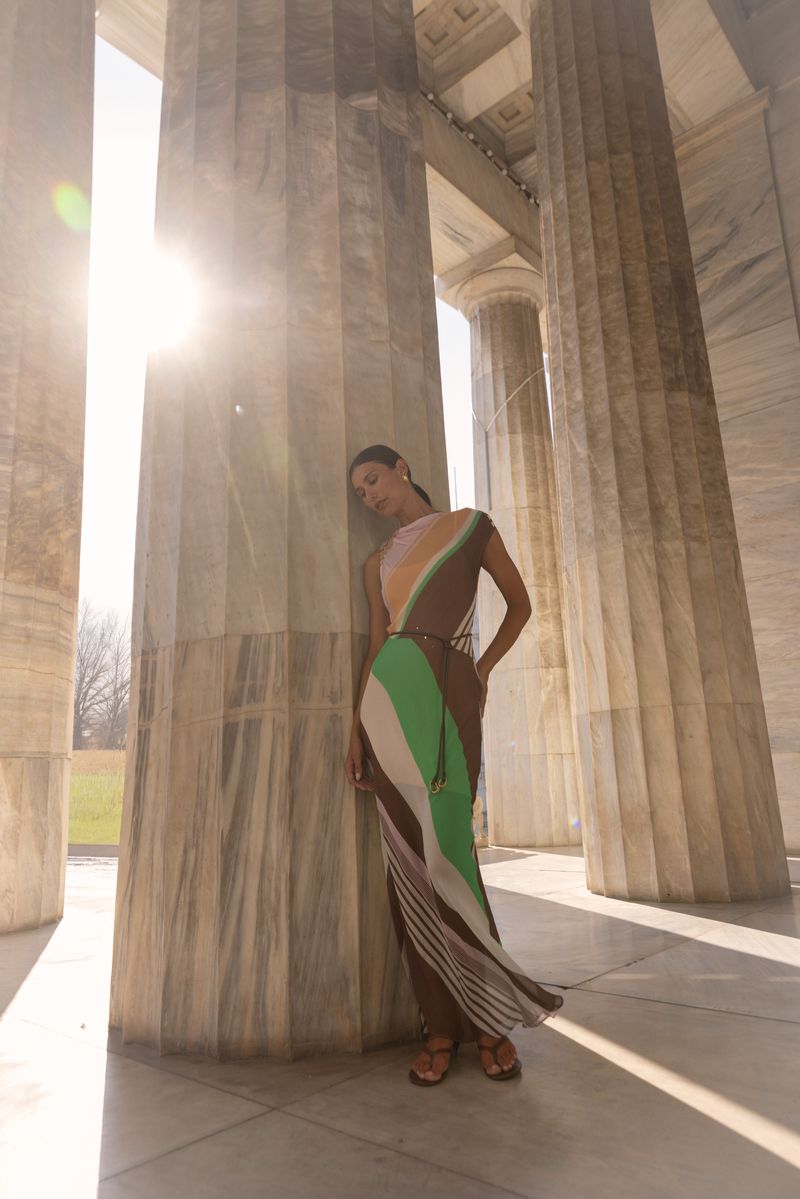 Roame | Capri Maxi Dress - Tango Stripe