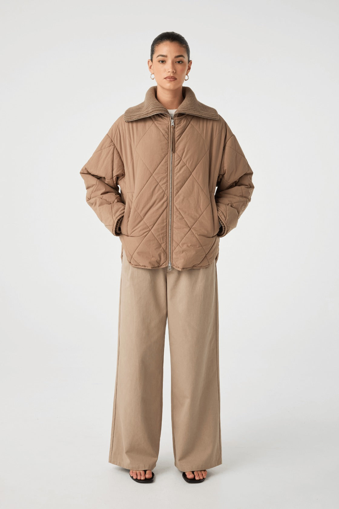 Arcaa Movement | Reece Quilted Jacket - Taupe