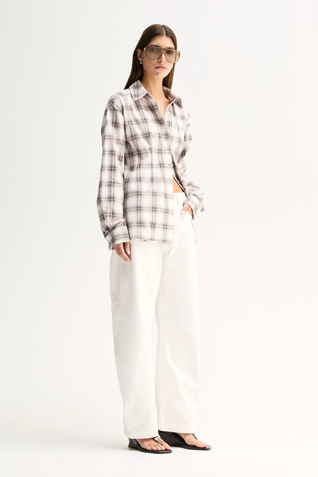Elka Collective | Heather Shirt - White Check