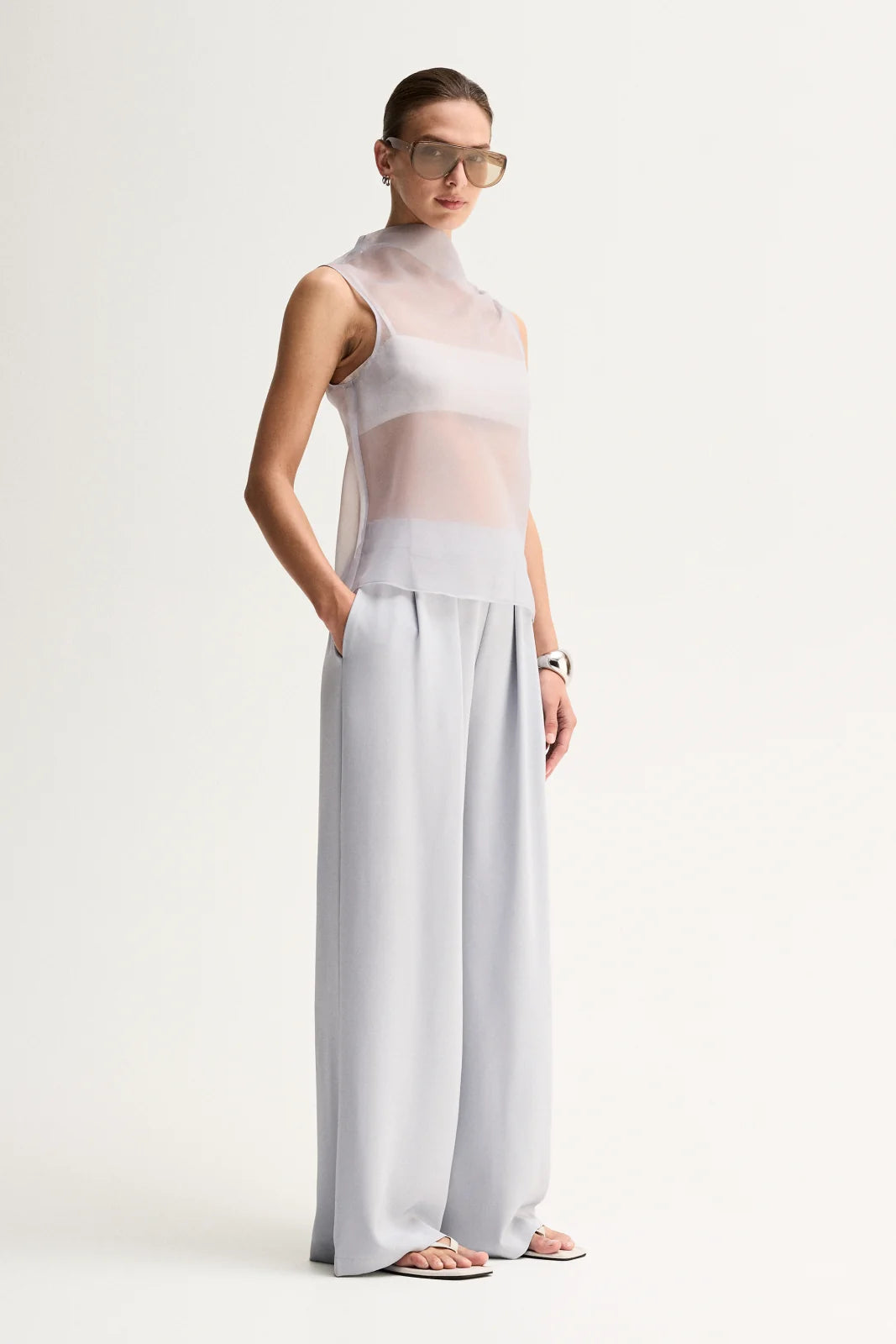 Elka Collective | Hopkins Sheer Top - Seamist