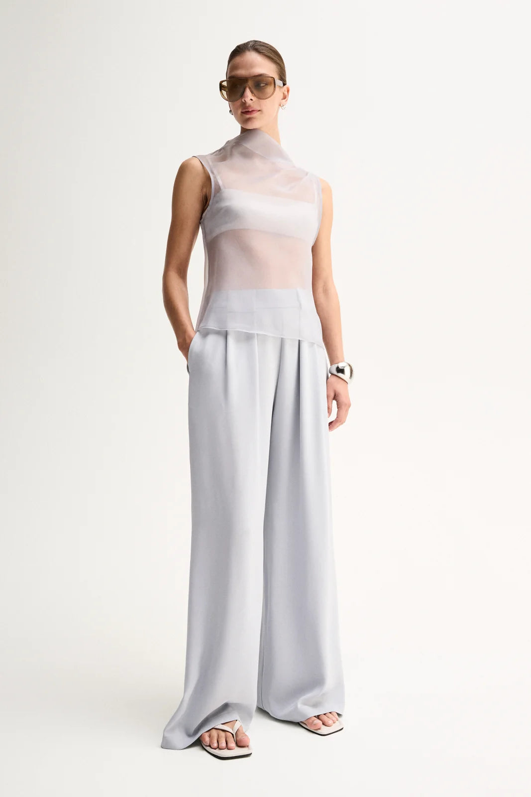 Elka Collective | Hopkins Sheer Top - Seamist