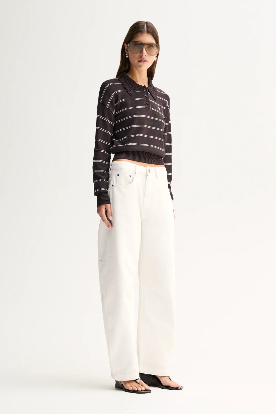 Elka Collective | Irina Knit Jumper - Chocolate Stripe
