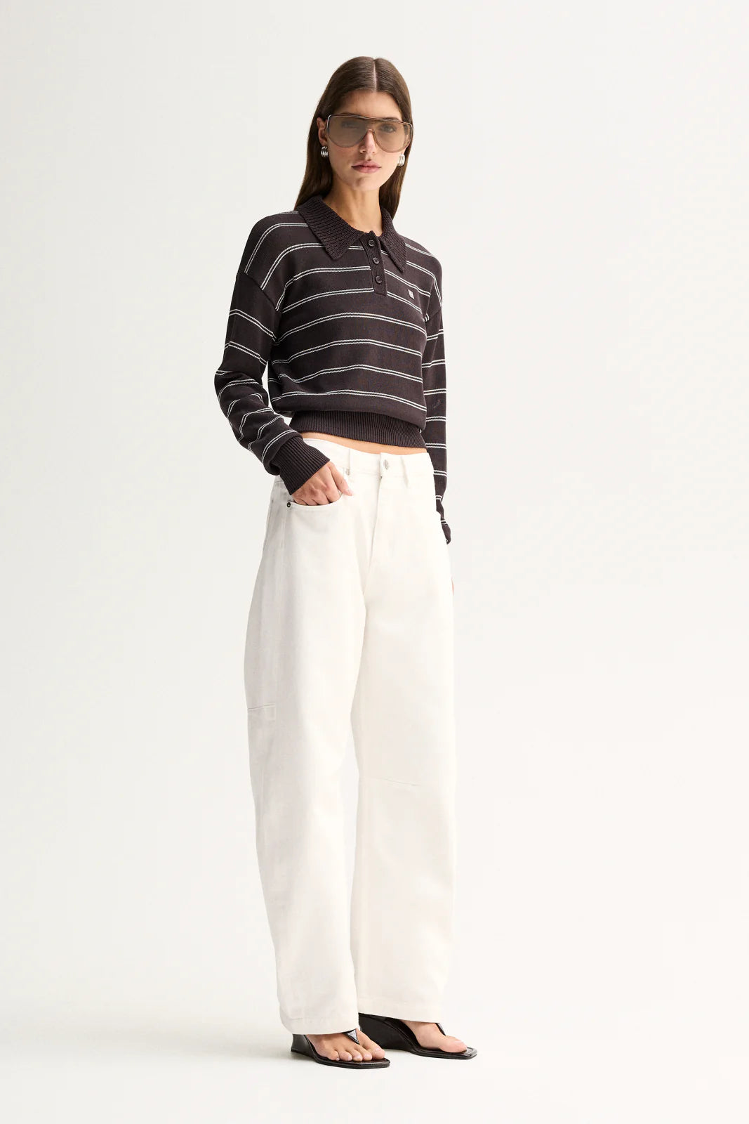 Elka Collective | Irina Knit Jumper - Chocolate Stripe