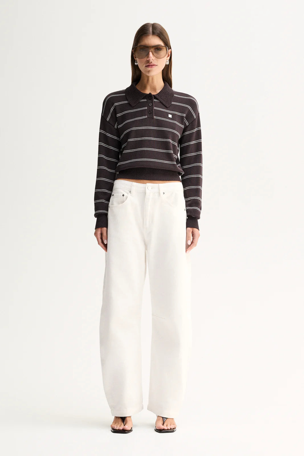 Elka Collective | Irina Knit Jumper - Chocolate Stripe