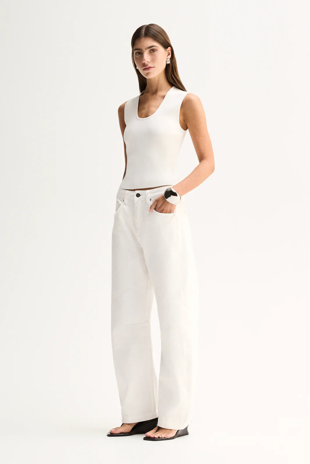 Elka Collective | Mayfield Denim Pant - Ivory