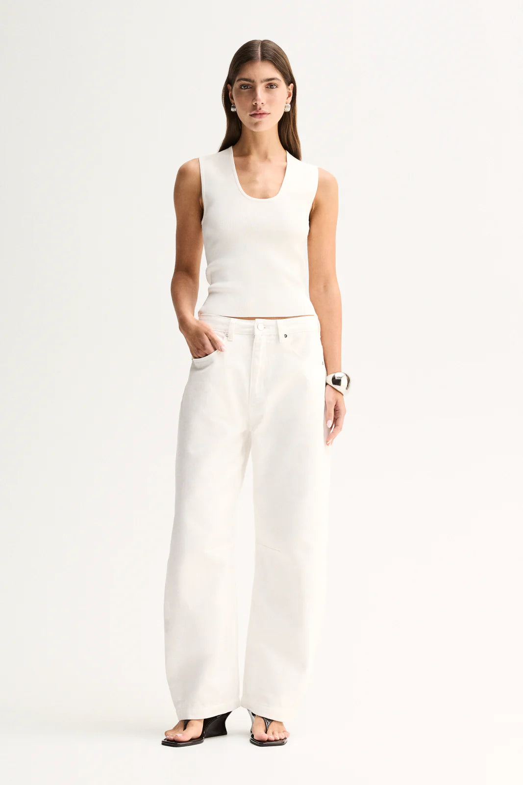 Elka Collective | Mayfield Denim Pant - Ivory