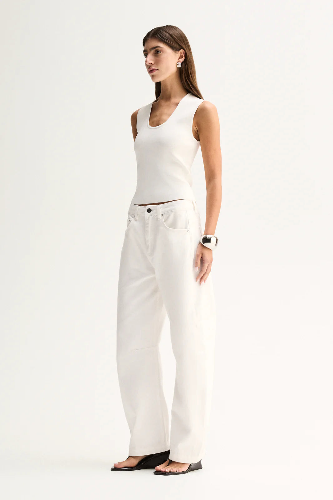 Elka Collective | Mayfield Denim Pant - Ivory