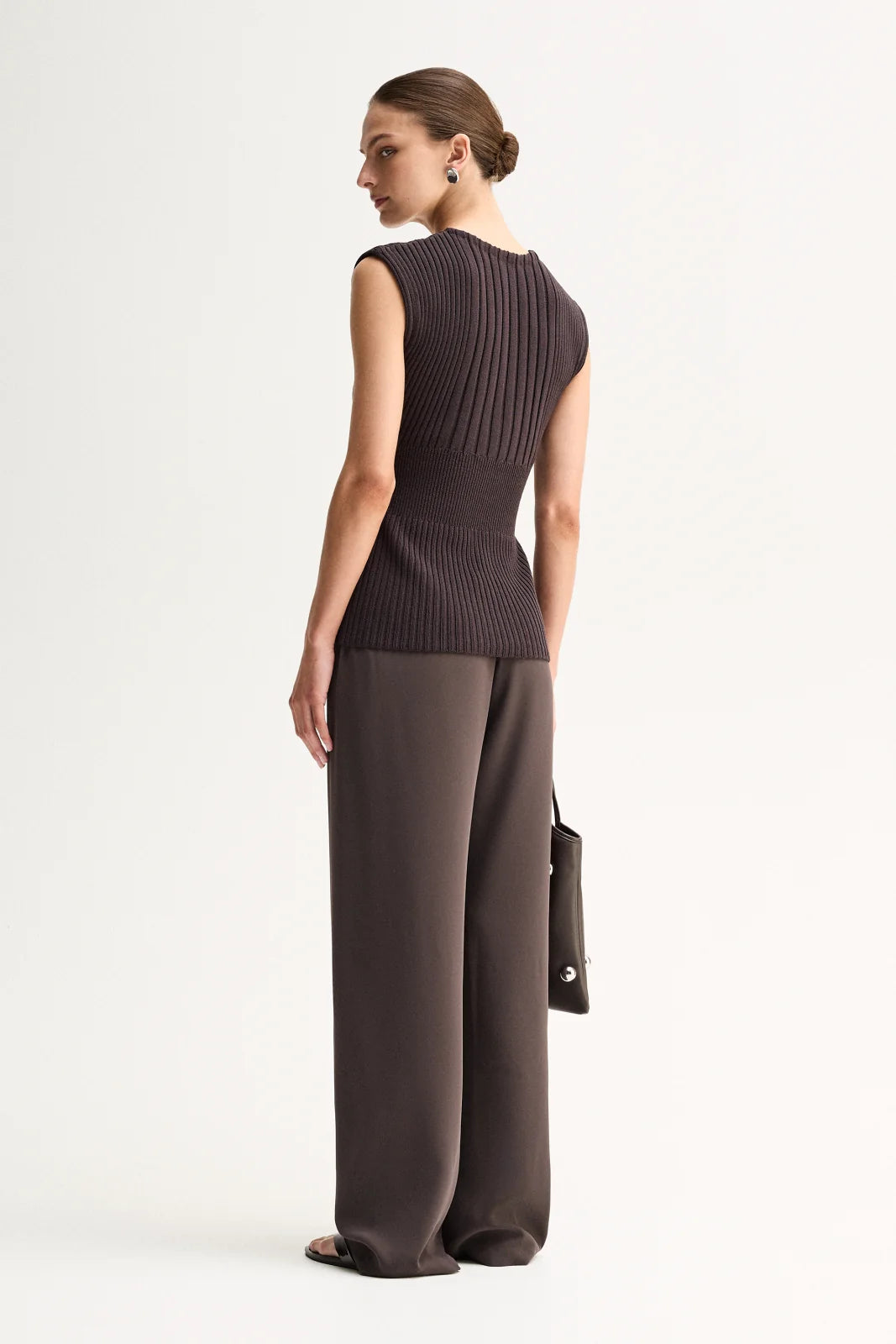 Elka Collective | Reed Knit Top - Chocolate