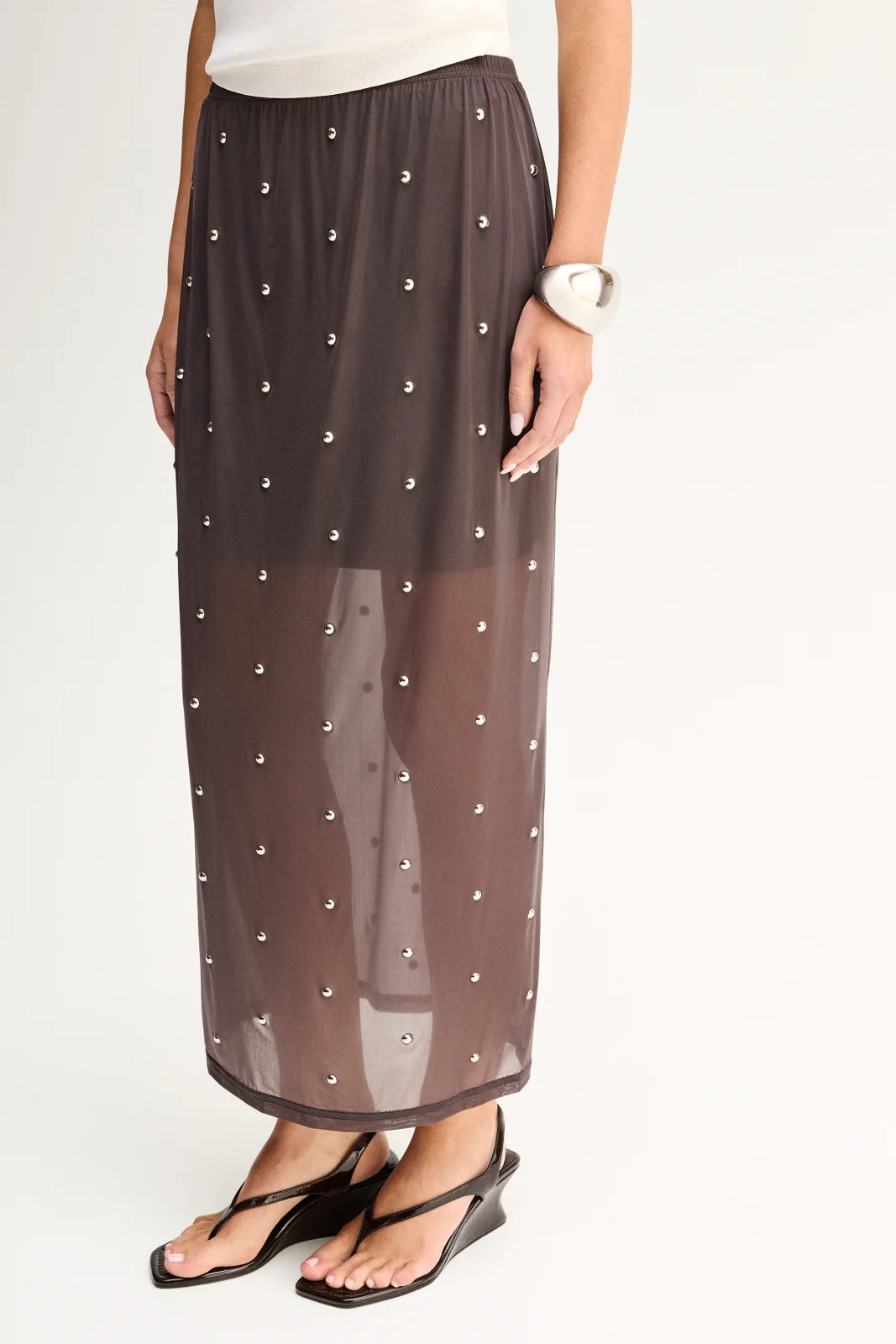 Elka Collective | Rowe Maxi Skirt - Slate