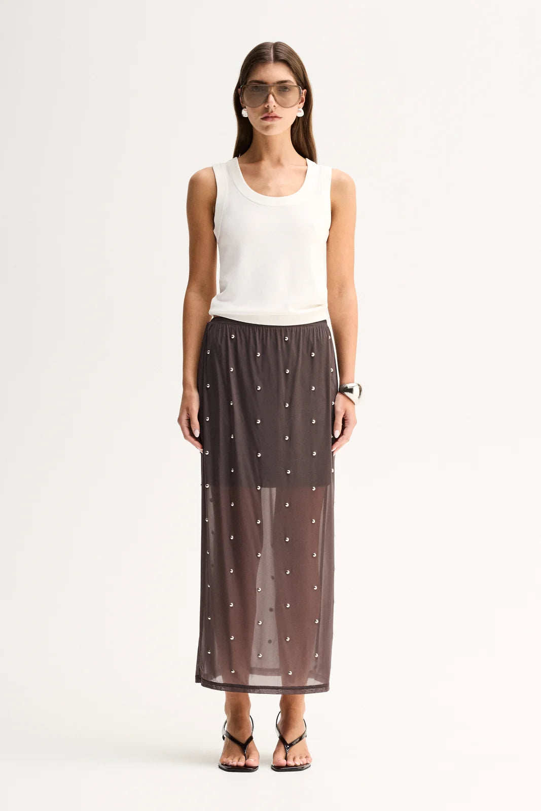 Elka Collective | Rowe Maxi Skirt - Slate