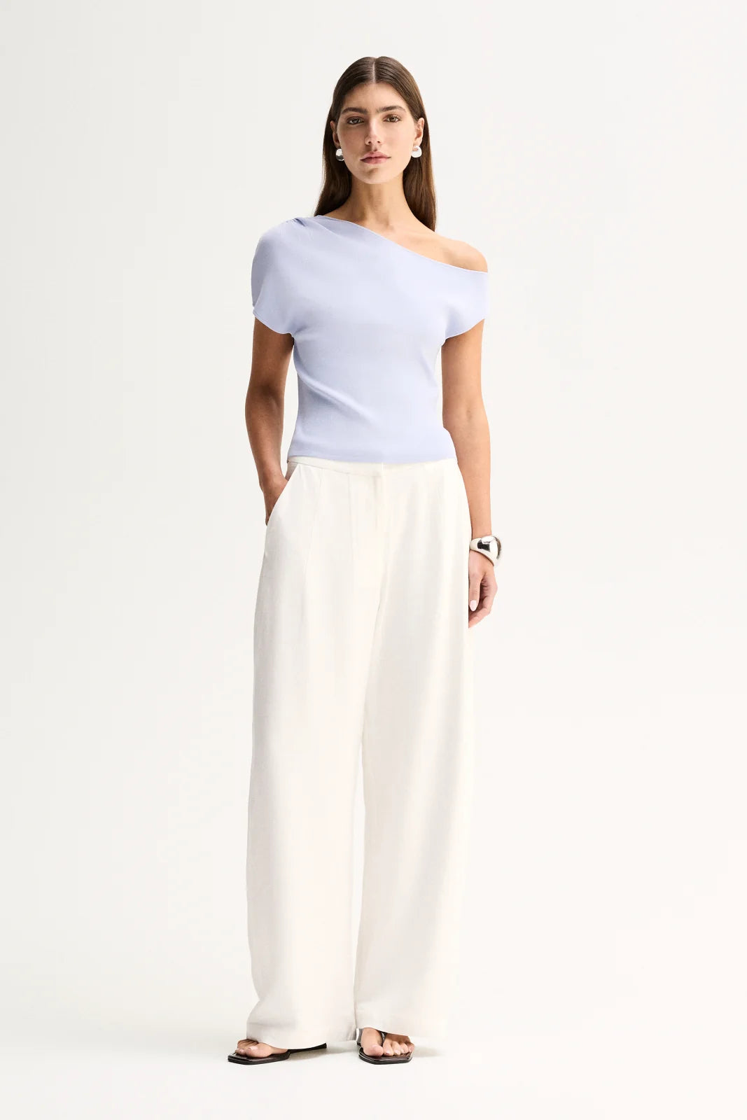 Elka Collective | Talia Knit Top - Pale Blue