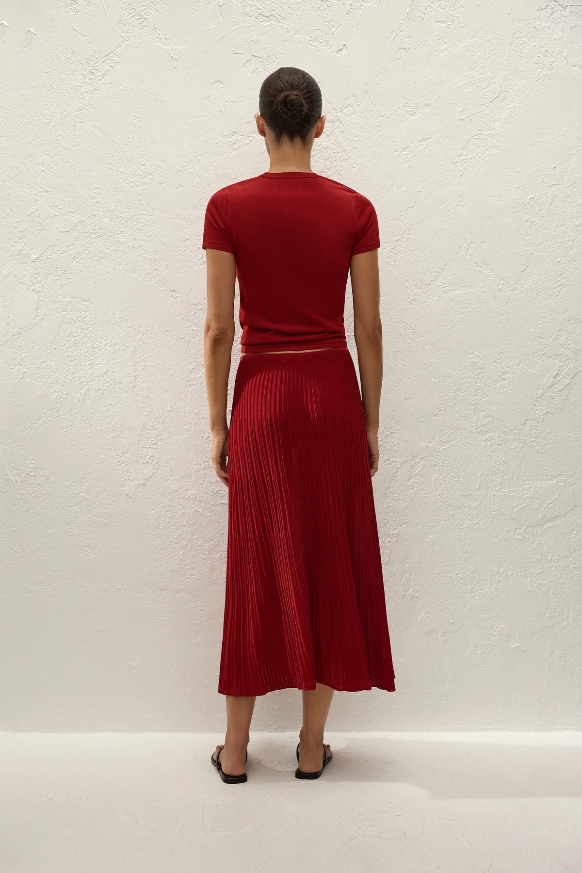 Faithfull The Brand | Citara Drawstring Midi Skirt - Red