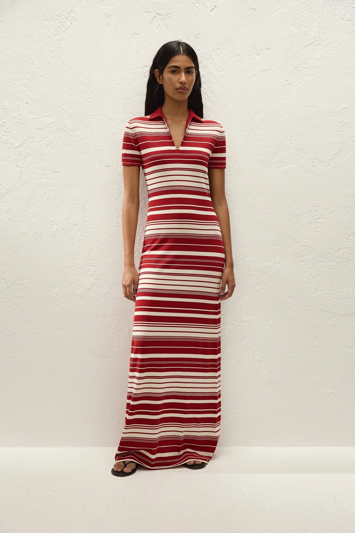 Faithfull The Brand | Cloe Maxi Dress - Valdemar Stripe Red