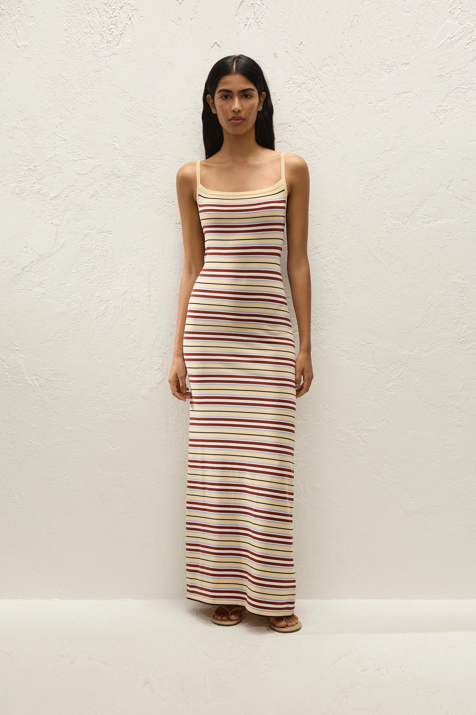 Faithfull The Brand | Doris Midi Dress - Cila Stripe Butter