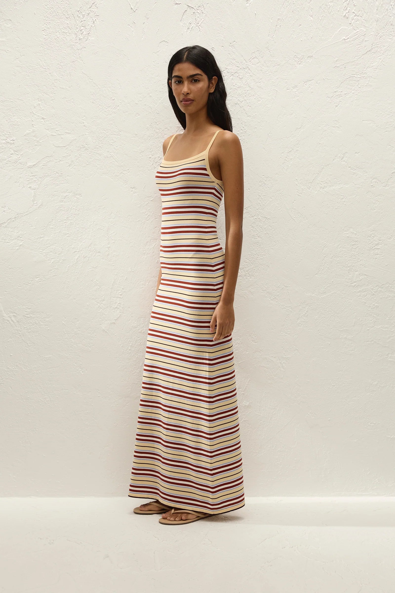 Faithfull The Brand | Doris Midi Dress - Cila Stripe Butter