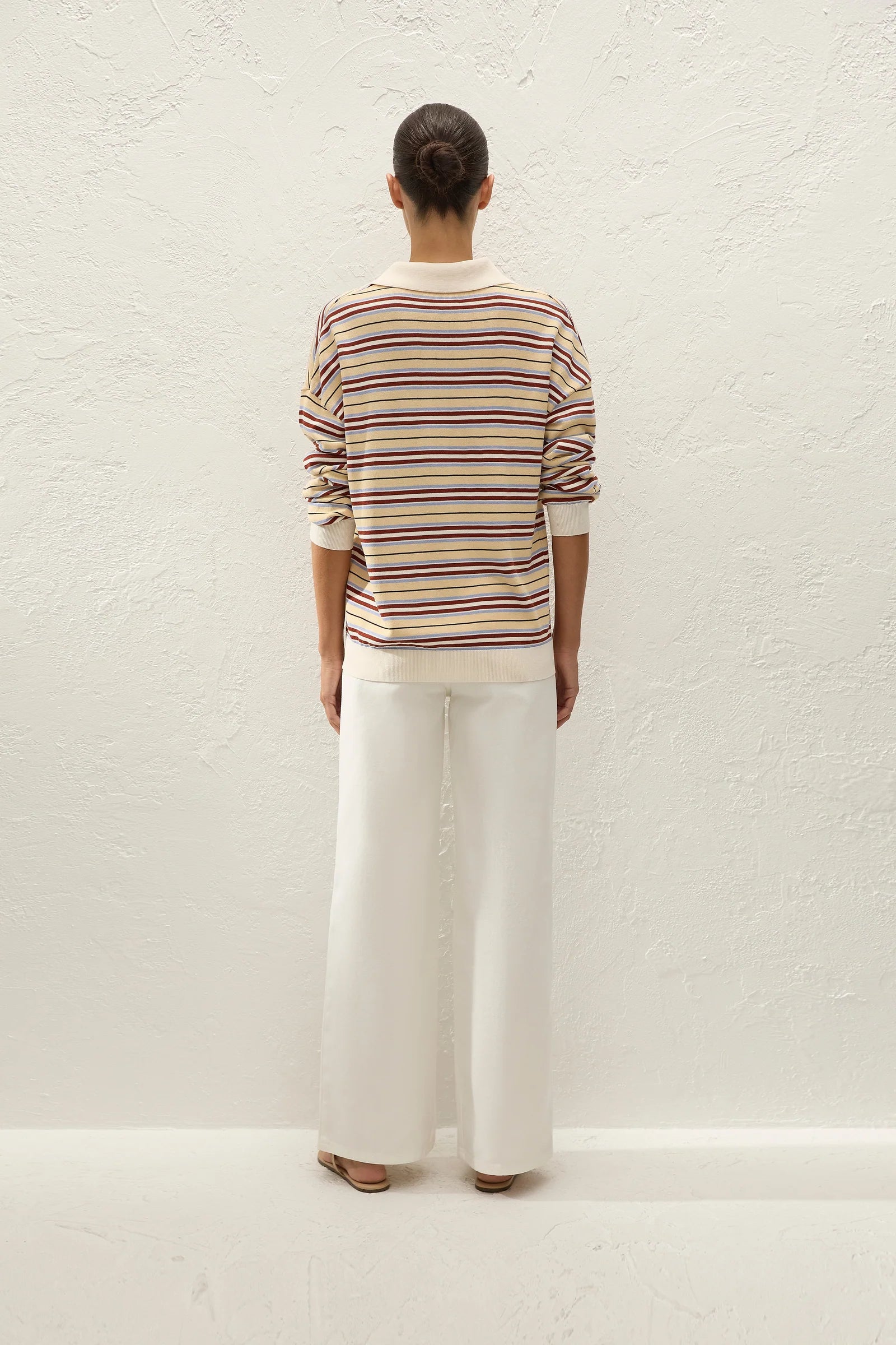 Harlow Oversized Polo - Cila Stripe Butter